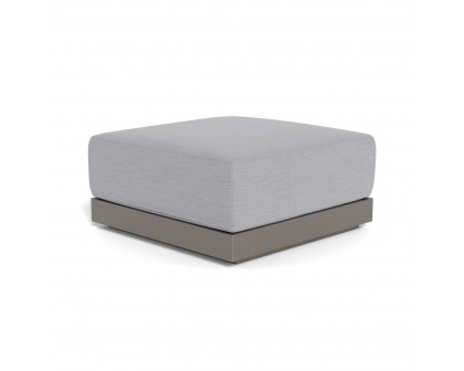 Harbour Antigua Ottoman - Aluminum Taupe, Panama Cloud