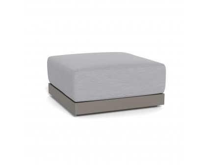 Harbour Antigua Ottoman - Aluminum Taupe, Panama Cloud