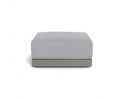 Harbour Antigua Ottoman - Aluminum Taupe, Panama Cloud