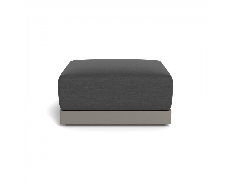 Harbour Antigua Ottoman - Aluminum Taupe, Panama Grafito