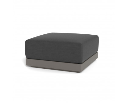 Harbour Antigua Ottoman - Aluminum Taupe, Panama Grafito