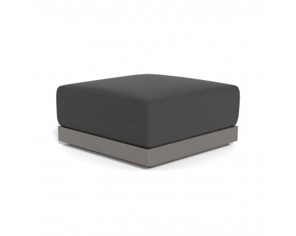 Harbour Antigua Ottoman - Aluminum Taupe, Panama Grafito