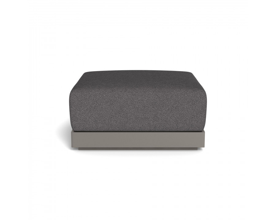 Harbour Antigua Ottoman - Aluminum Taupe, Riviera Slate