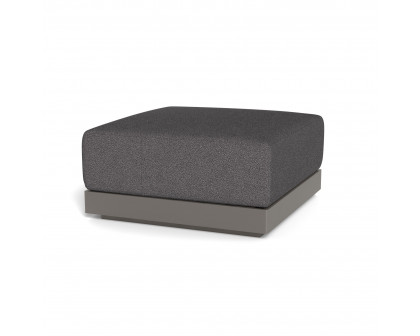 Harbour Antigua Ottoman - Aluminum Taupe, Riviera Slate