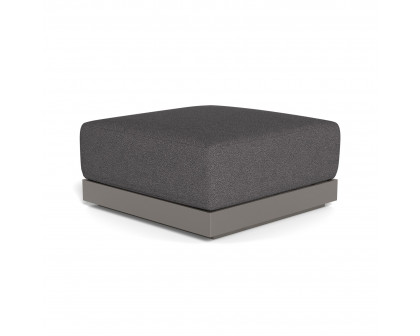 Harbour Antigua Ottoman - Aluminum Taupe, Riviera Slate