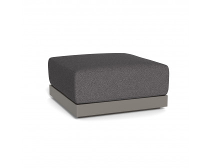 Harbour Antigua Ottoman - Aluminum Taupe, Riviera Slate