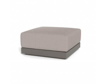 Harbour Antigua Ottoman - Aluminum Taupe, Riviera Stone