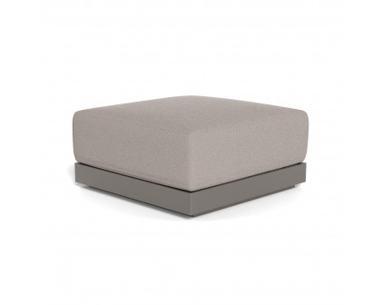 Harbour Antigua Ottoman - Aluminum Taupe, Riviera Stone