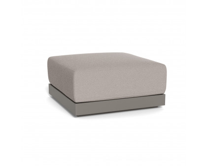 Harbour Antigua Ottoman - Aluminum Taupe, Riviera Stone