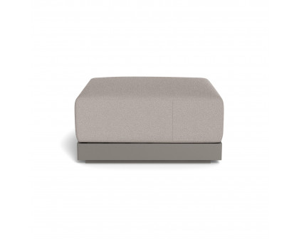 Harbour Antigua Ottoman - Aluminum Taupe, Riviera Stone