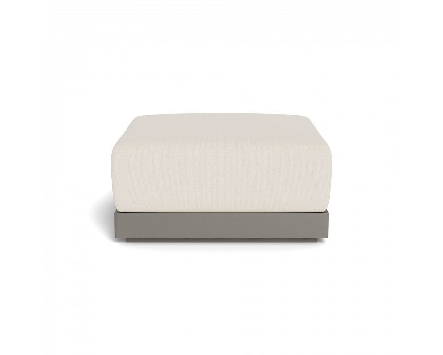 Harbour Antigua Ottoman - Aluminum Taupe, Siesta Ivory