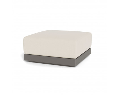 Harbour Antigua Ottoman - Aluminum Taupe, Siesta Ivory