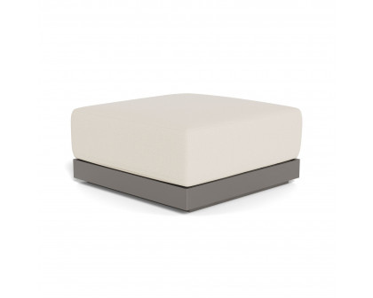 Harbour Antigua Ottoman - Aluminum Taupe, Siesta Ivory