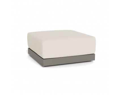 Harbour Antigua Ottoman - Aluminum Taupe, Siesta Ivory