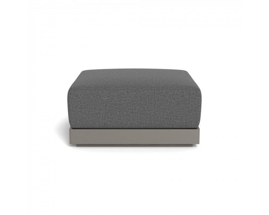 Harbour Antigua Ottoman - Aluminum Taupe, Siesta Slate