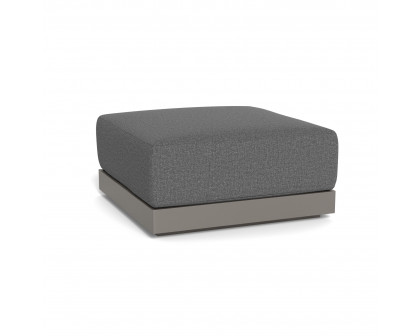 Harbour Antigua Ottoman - Aluminum Taupe, Siesta Slate