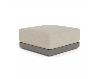 Harbour Antigua Ottoman - Aluminum Taupe, Siesta Taupe