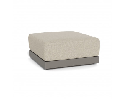 Harbour Antigua Ottoman - Aluminum Taupe, Siesta Taupe