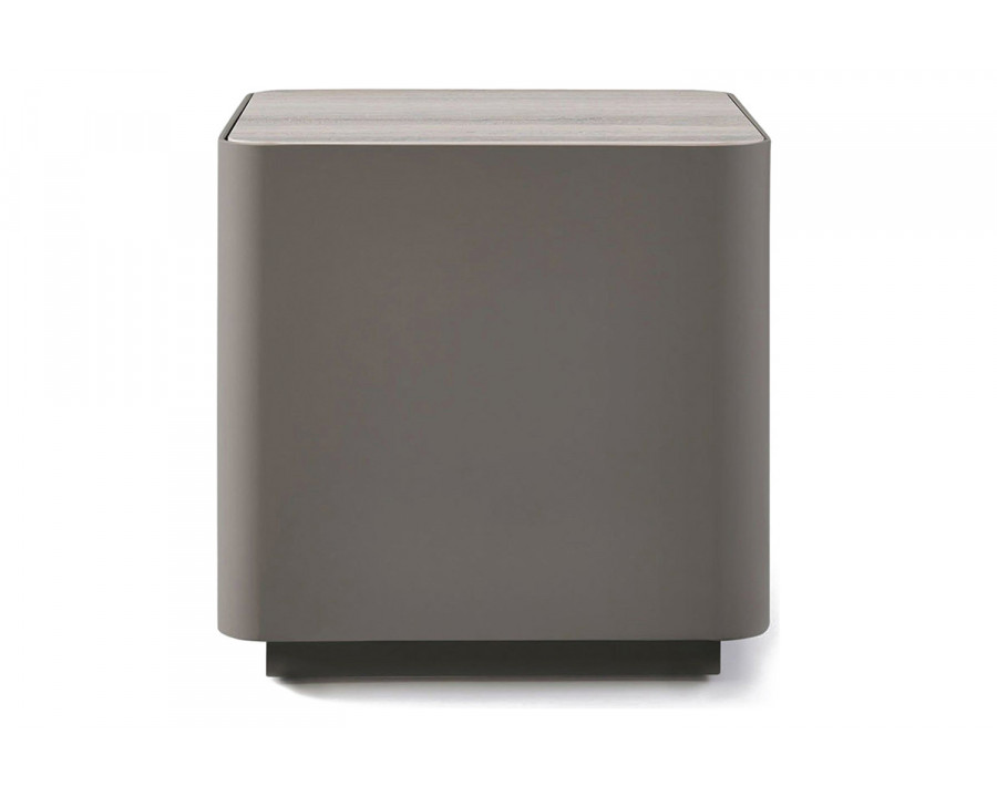 Harbour Antigua Square Side Table - Aluminum Taupe