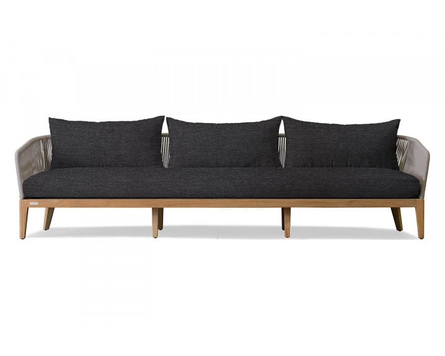 Harbour Avalon 3 Seat Sofa - Teak Natural, Lisos Grafito