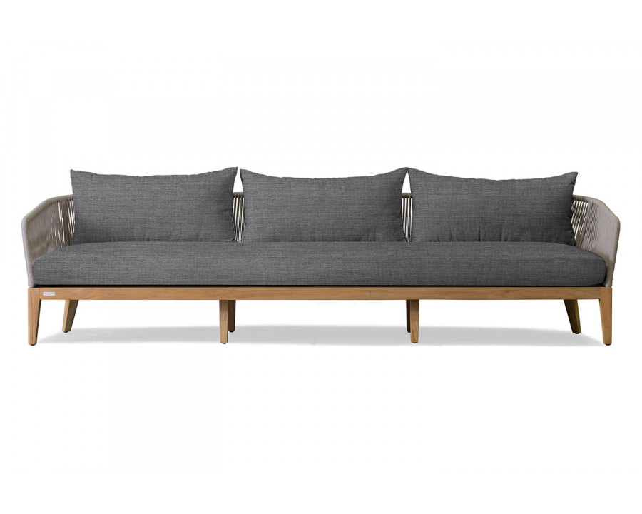 Harbour Avalon 3 Seat Sofa - Teak Natural, Lisos Piedra