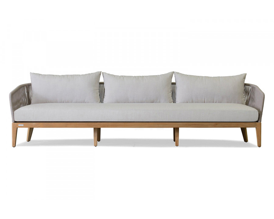 Harbour Avalon 3 Seat Sofa - Teak Natural, Cast Silver