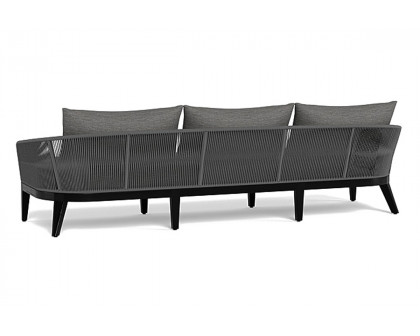 Harbour Avalon 3 Seat Sofa - Teak Natural, Cast Silver