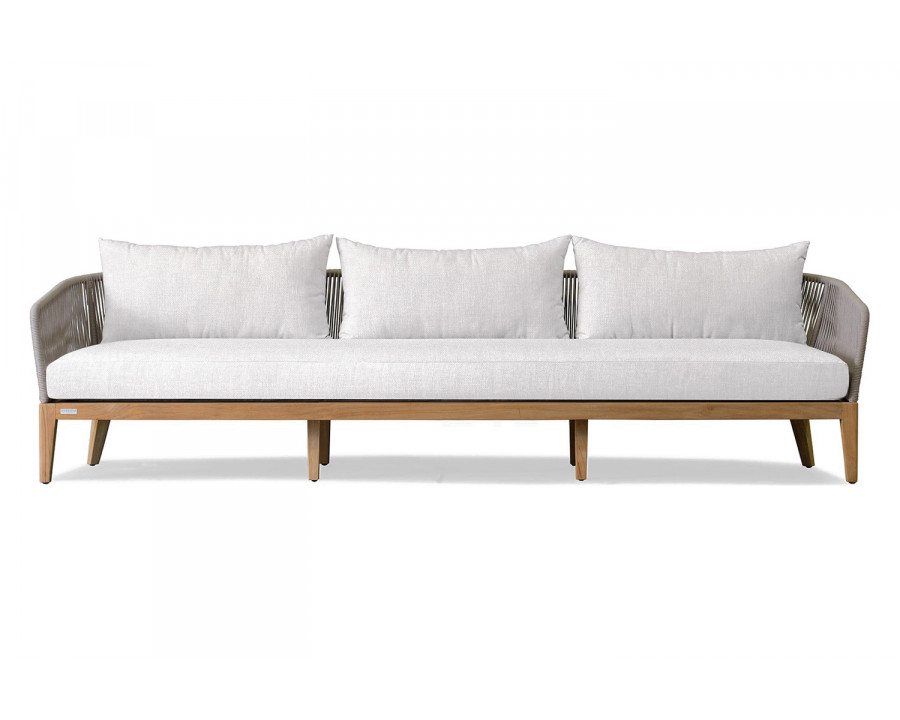 Harbour Avalon 3 Seat Sofa - Teak Natural, Panama Blanco