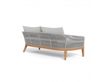 Harbour Avalon 2 Seat Sofa - Teak Natural, Copacabana Sand, Rope Light Gray