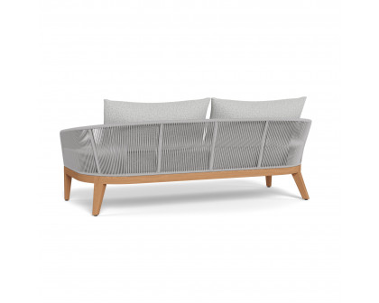 Harbour Avalon 2 Seat Sofa - Teak Natural, Copacabana Sand, Rope Light Gray