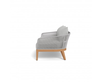 Harbour Avalon 2 Seat Sofa - Teak Natural, Copacabana Sand, Rope Light Gray