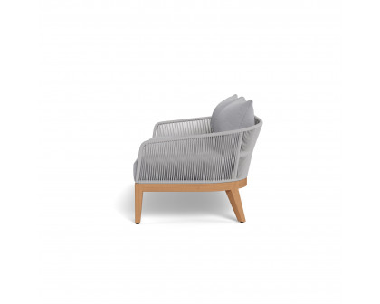 Harbour Avalon 2 Seat Sofa - Teak Natural, Panama Cloud, Rope Light Gray