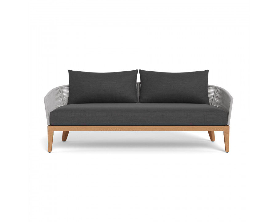 Harbour Avalon 2 Seat Sofa - Teak Natural, Panama Grafito, Rope Light Gray