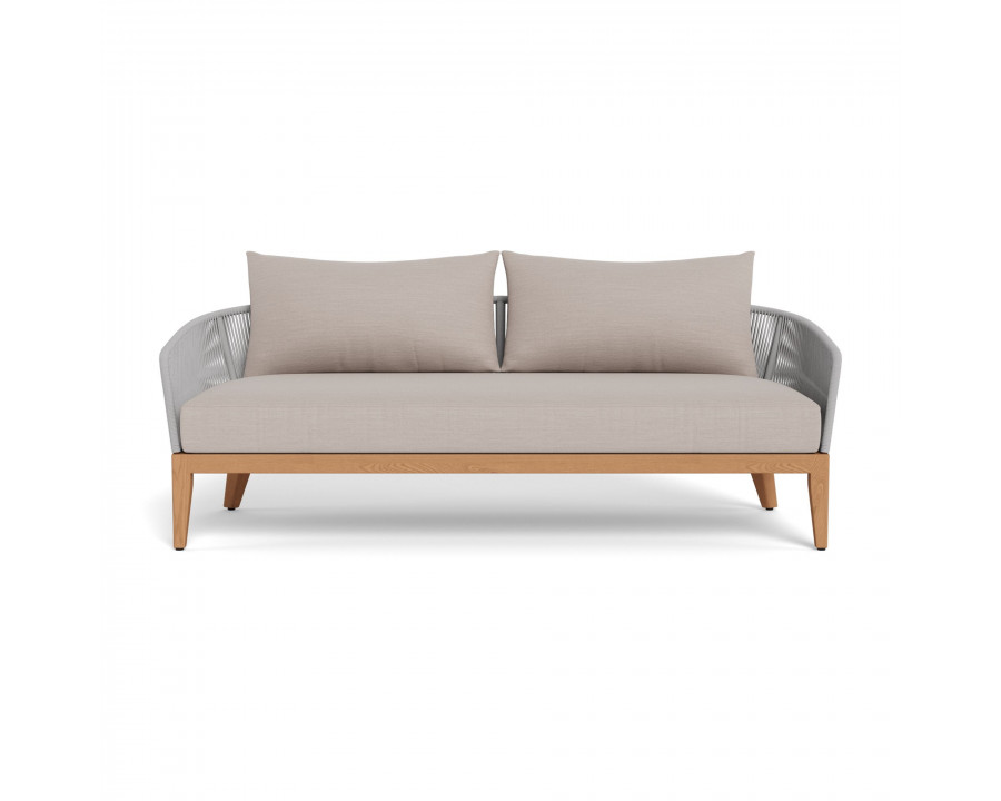 Harbour Avalon 2 Seat Sofa - Teak Natural, Panama Marble, Rope Light Gray