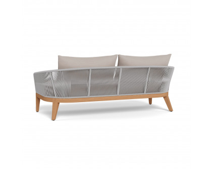 Harbour Avalon 2 Seat Sofa - Teak Natural, Panama Marble, Rope Light Gray