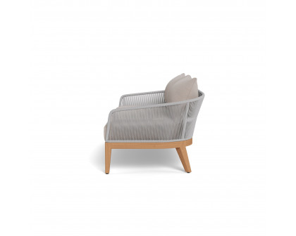 Harbour Avalon 2 Seat Sofa - Teak Natural, Panama Marble, Rope Light Gray