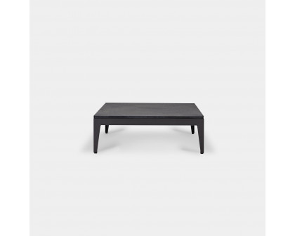 Harbour Balmoral Coffee Table - Aluminum Asteroid, Glass Taupe