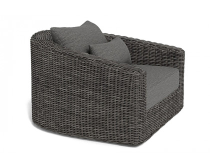 Harbour Barcelona Lounge Chair - Wicker Gray, Lisos Grafito