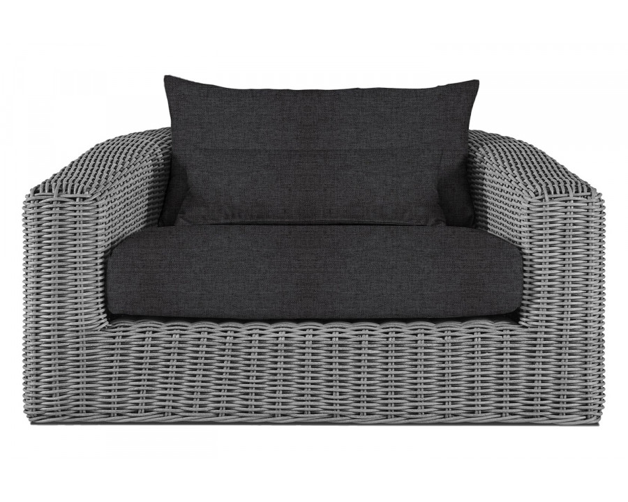 Harbour Barcelona Lounge Chair - Wicker Gray, Copacabana Midnight