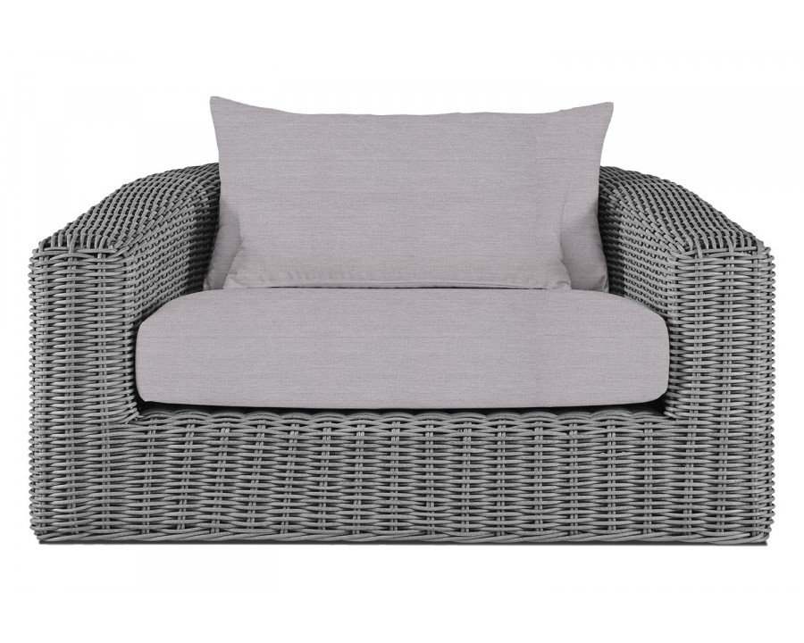 Harbour Barcelona Lounge Chair - Wicker Gray, Panama Cloud