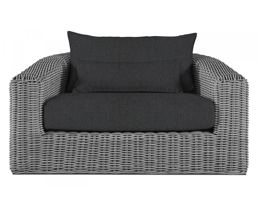 Harbour Barcelona Lounge Chair - Wicker Gray, Panama Grafito