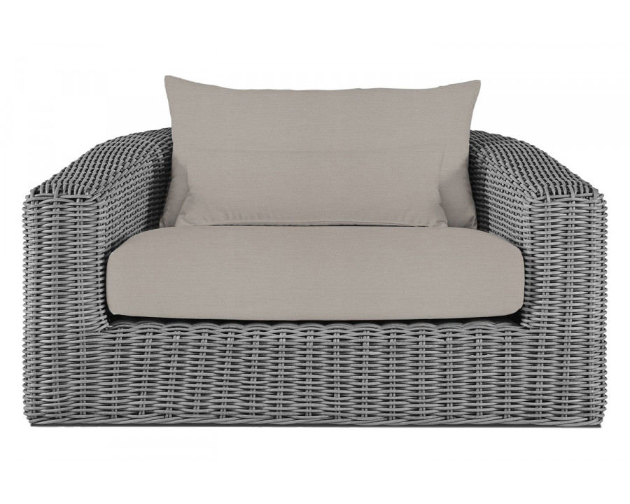 Harbour Barcelona Lounge Chair - Wicker Gray, Panama Marble