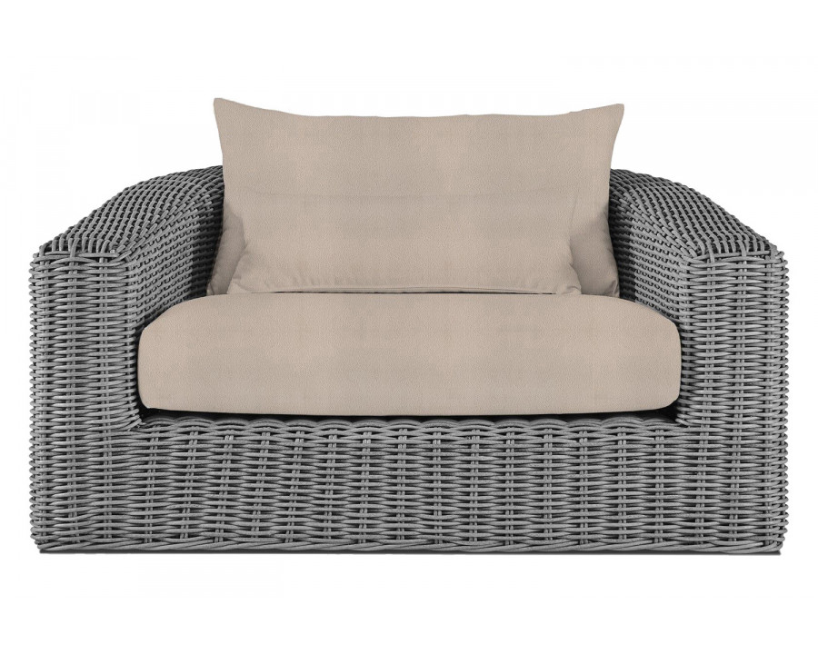 Harbour Barcelona Lounge Chair - Wicker Gray, Riviera Sand