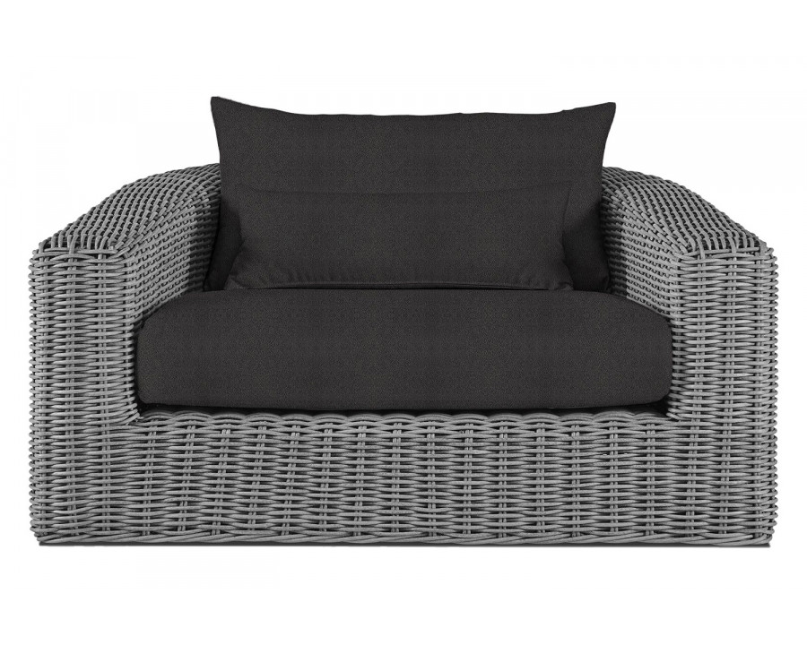 Harbour Barcelona Lounge Chair - Wicker Gray, Riviera Slate