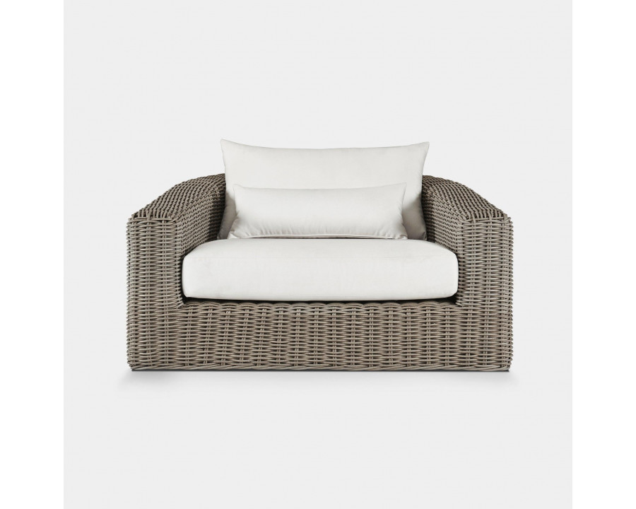 Harbour Barcelona Lounge Chair - Wicker Gray, Siesta Indigo