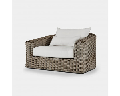 Harbour Barcelona Lounge Chair - Wicker Gray, Siesta Indigo