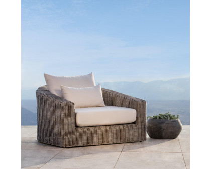 Harbour Barcelona Lounge Chair - Wicker Gray, Siesta Indigo