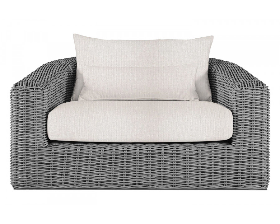 Harbour Barcelona Lounge Chair - Wicker Gray, Siesta Ivory