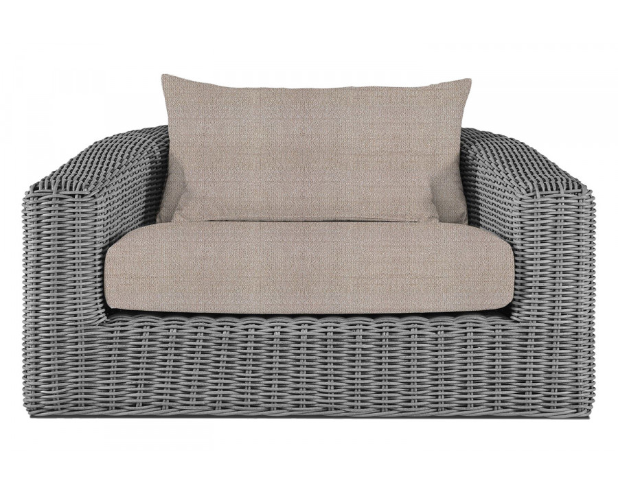 Harbour Barcelona Lounge Chair - Wicker Gray, Siesta Taupe