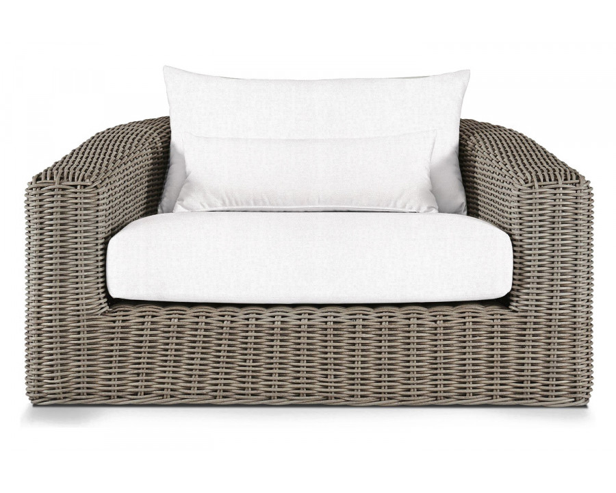 Harbour Barcelona Lounge Chair - Wicker Taupe, Panama Blanco